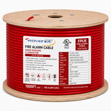 Shielded Fire Alarm Cable 16AWG 4 Solid Conductors Bare Copper FPLR Riser 1000ft Red