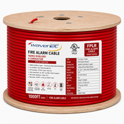 Shielded Fire Alarm Cable 16AWG 4 Solid Conductors Bare Copper FPLR Riser 1000ft Red