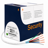 Alarm Security Wire 22AWG 6 Stranded Bare Copper Conductors Shielded CMR CL2R 1000ft White