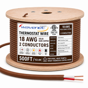 Thermostat Wire 18AWG Solid Bare Copper CMR CL2R Brown 2 3 4 5 8 Conductors