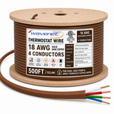 Thermostat Wire 18AWG Solid Bare Copper CMR CL2R Brown 2 3 4 5 8 Conductors