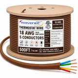Thermostat Wire 18AWG Solid Bare Copper CMR CL2R Brown 2 3 4 5 8 Conductors