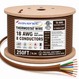 Thermostat Wire 18AWG Solid Bare Copper CMR CL2R Brown 2 3 4 5 8 Conductors