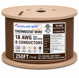 Thermostat Wire 18AWG Solid Bare Copper CMR CL2R Brown 2 3 4 5 8 Conductors