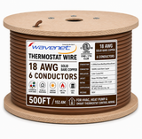 Thermostat Wire 18AWG Solid Bare Copper CMR CL2R Brown 2 3 4 5 8 Conductors