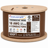 Thermostat Wire 18AWG Solid Bare Copper CMR CL2R Brown 2 3 4 5 8 Conductors