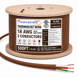 Thermostat Wire 18AWG Solid Bare Copper CMR CL2R Brown 2 3 4 5 8 Conductors
