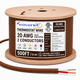 Thermostat Wire 20AWG Solid Bare Copper CMR CL2R Brown 2 5 6 8 Conductors