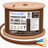 Thermostat Wire 20AWG Solid Bare Copper CMR CL2R Brown 2 5 6 8 Conductors