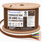 Thermostat Wire 20AWG Solid Bare Copper CMR CL2R Brown 2 5 6 8 Conductors