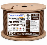 Thermostat Wire 20AWG Solid Bare Copper CMR CL2R Brown 2 5 6 8 Conductors