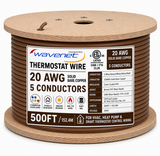 Thermostat Wire 20AWG Solid Bare Copper CMR CL2R Brown 2 5 6 8 Conductors
