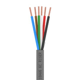 Control Cable Unshielded 18AWG 6 Conductor Riser CMR Stranded Copper 1000ft Grey