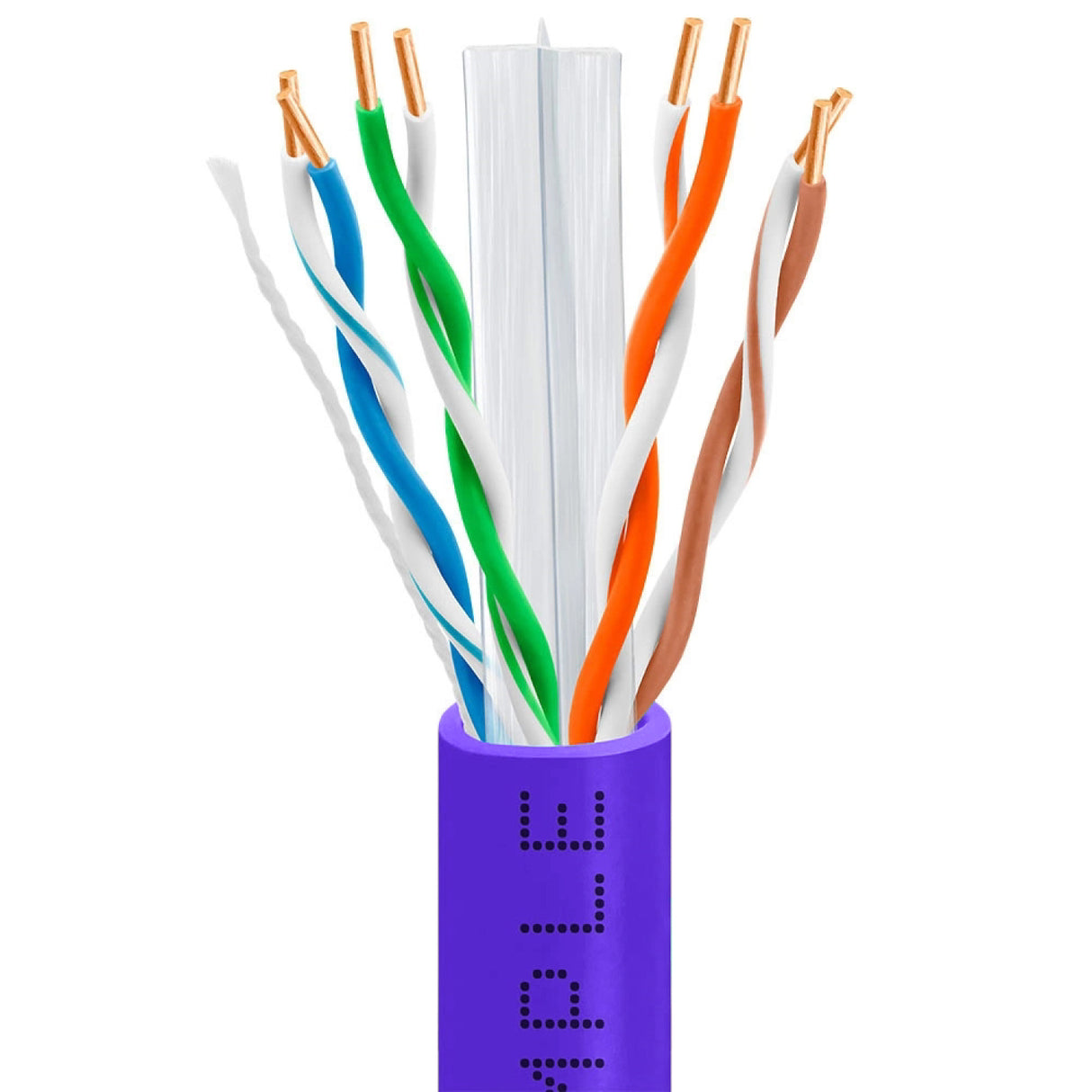 Cat6 Riser Ethernet Cable 1000ft 23AWG Solid Bare Copper 600MHz PoE++ CMR ETL Listed