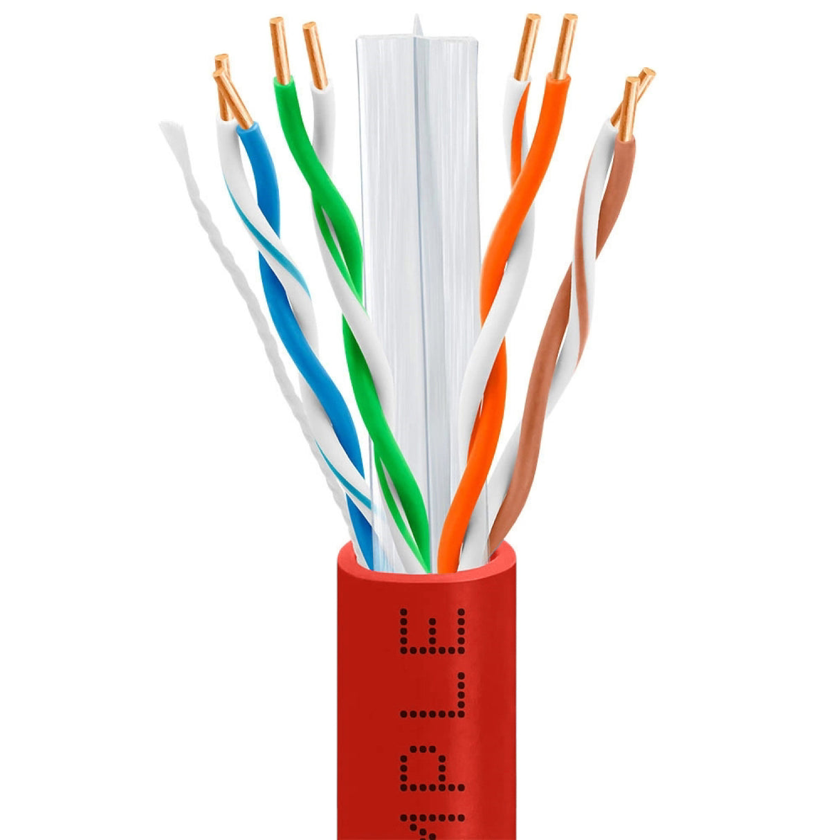 Cat6 Riser Ethernet Cable 1000ft 23AWG Solid Bare Copper 600MHz PoE++ CMR ETL Listed