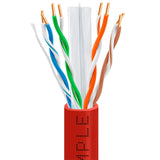 Cat6 Riser Ethernet Cable 1000ft 23AWG Solid Bare Copper 600MHz PoE++ CMR ETL Listed