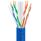 Cat6 Riser Ethernet Cable 1000ft 23AWG Solid Bare Copper 600MHz PoE++ CMR ETL Listed