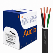 Outdoor Speaker Wire 14AWG 4 Stranded Conductors OFC Direct Burial Black 500ft