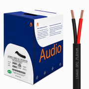 Plenum Speaker Wire 16AWG 2 Stranded Conductors OFC CMP CL3P Black 500ft