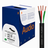 Plenum Speaker Wire 16AWG 4 Stranded Conductors OFC CMP CL3P Black 500ft