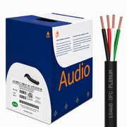 Plenum Speaker Wire 16AWG 4 Stranded Conductors OFC CMP CL3P Black 500ft