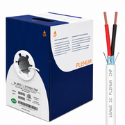 Plenum Control Cable Shielded 16AWG 2 Conductor CMP Stranded Copper 1000ft White
