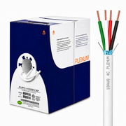 Plenum Control Cable Shielded 18AWG 4 Conductor CMP Stranded Copper 1000ft White