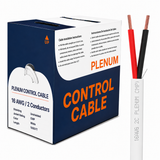 Plenum Control Cable Unshielded 16AWG 2 Conductor CMP Stranded Copper 1000ft Black White