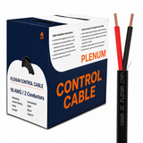 Plenum Control Cable Unshielded 16AWG 2 Conductor CMP Stranded Copper 1000ft Black White