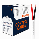 Plenum Control Cable Unshielded 18AWG 2 Conductor CMP Stranded Copper 1000ft White