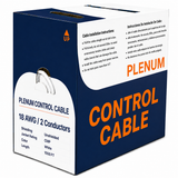 Plenum Control Cable Unshielded 18AWG 2 Conductor CMP Stranded Copper 1000ft White