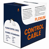 Plenum Control Cable Shielded 18AWG 4 Conductor CMP Stranded Copper 1000ft White