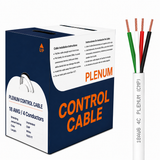 Plenum Control Cable Unshielded 18AWG 4 Conductor CMP Stranded Copper 1000ft White