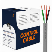 Control Cable Unshielded 18AWG 4 Conductor Riser CMR Stranded Copper 1000ft Grey