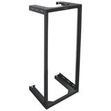 30U Wall Mount Server Rack Open Frame 2-Post 18in Deep for 19in IT Network Equipment Black