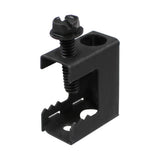 3/4in Beam Clamp Spring Steel Decromet 100-Pack Bridle Ring J-Hook Threaded Mount Black