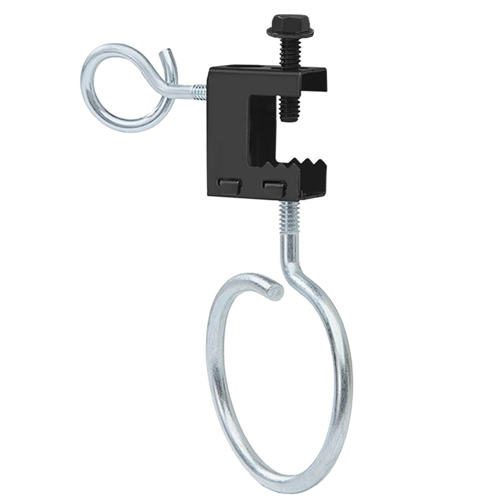 3/4in Beam Clamp Spring Steel Decromet 100-Pack Bridle Ring J-Hook Threaded Mount Black