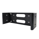 4U Wall Mount Hinged Bracket 6in Deep 19in EIA Patch Panel 14 Gauge Steel Black