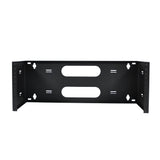 4U Wall Mount Hinged Bracket 6in Deep 19in EIA Patch Panel 14 Gauge Steel Black