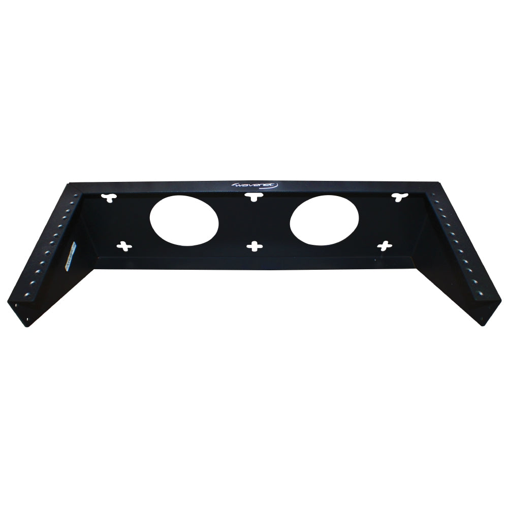 4U Depthless Horizontal Vertical Wall Mount Bracket 19in EIA Steel Black 150lb Capacity