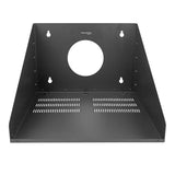 18in Deep Wall Mount Shelf 22in Wide Vented Solid Bottom Steel Black 140lb Capacity
