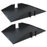 2U Double-Sided Rack Mount Cantilever Shelf 25in Deep Steel Black 2 Pack 110lb Capacity