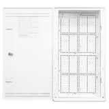 30in Structured Wiring Enclosure Wi-Fi Friendly Plastic Empty Lockable Hinged Door White