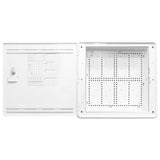 15in Structured Wiring Enclosure Wi-Fi Friendly Plastic Empty Lockable Hinged Door White