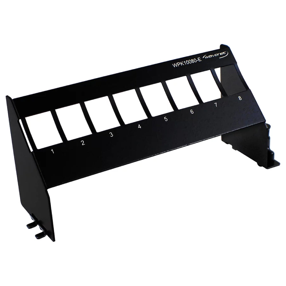 8-Port Keystone Jack Panel Module Blank Snap-in Design for Structured Wiring Enclosure
