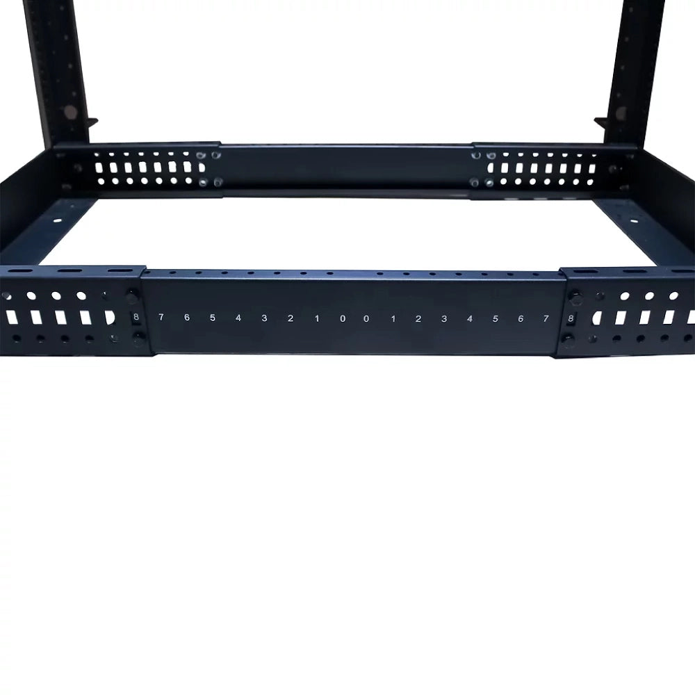 45U 4-Post Adjustable Open Frame Floor Rack for 19in Equipment 24-36in Depth Steel 1500lb