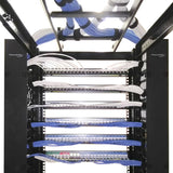 45U 4-Post Adjustable Open Frame Floor Rack for 19in Equipment 24-36in Depth Steel 1500lb