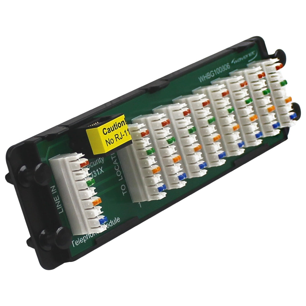 18in Structured Wiring Enclosure Combo Kit Cat6 Data Voice Video Splitter Modules White