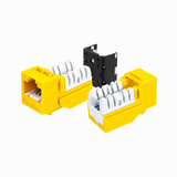 Cat6A Keystone Jack 90-Degree 25-Pack SDJ Series RJ45 110 Type for 22-24AWG Solid Wire