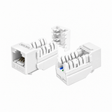 Cat6 Keystone Jack 90-Degree 25-Pack SDJ Series RJ45 110 Type for 22-24AWG Solid Wire